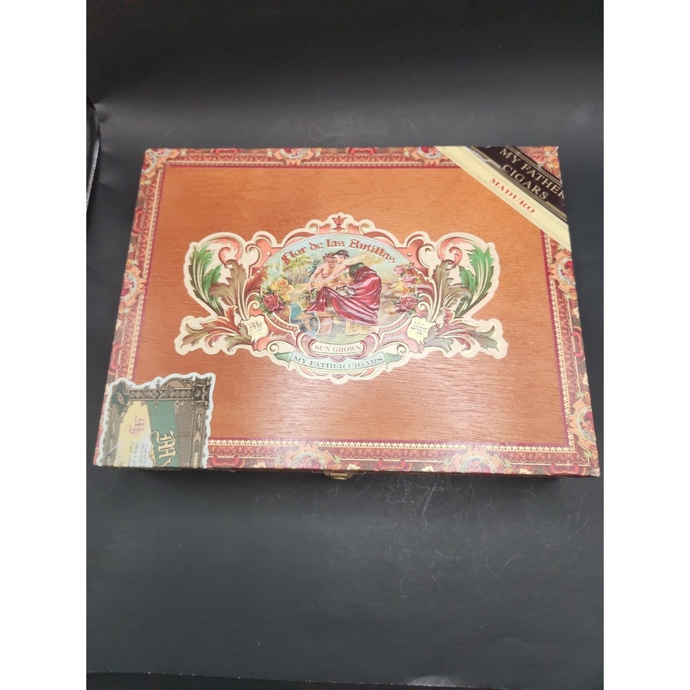 Flor de las Antillas Toro Empty Wood Cigar Box 9" x 7"‎ x 2"